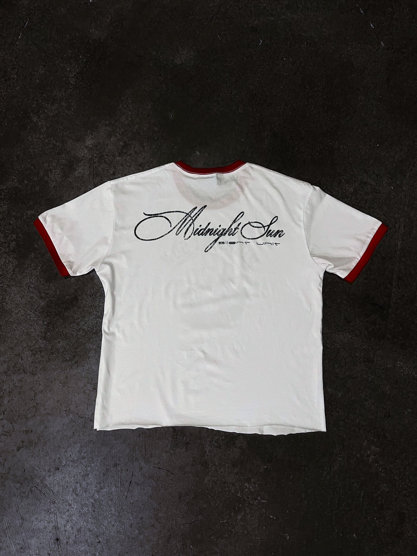 silent unit ringer tee RED/BLACK