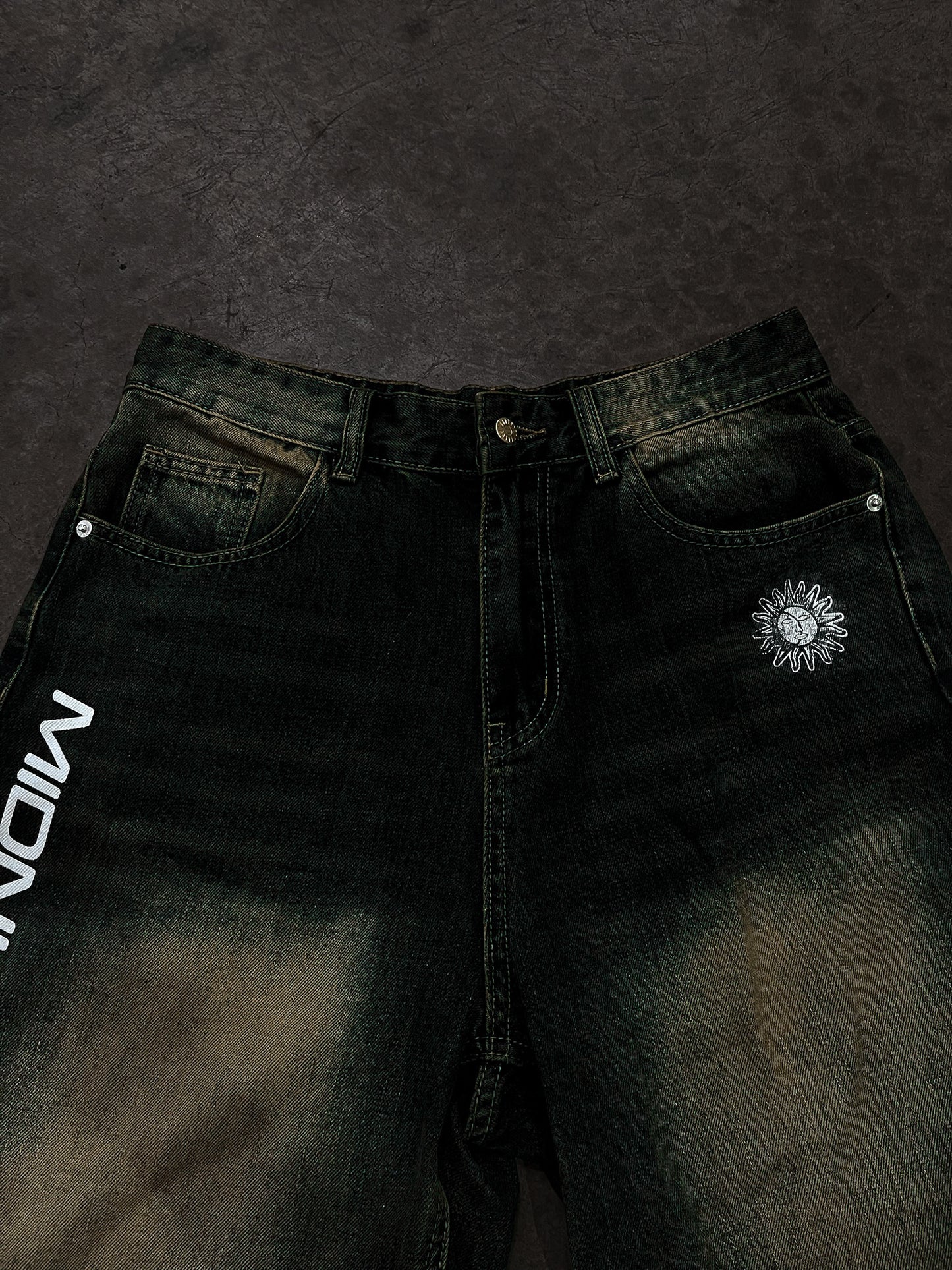 midnight sun hollowed soul jean shorts