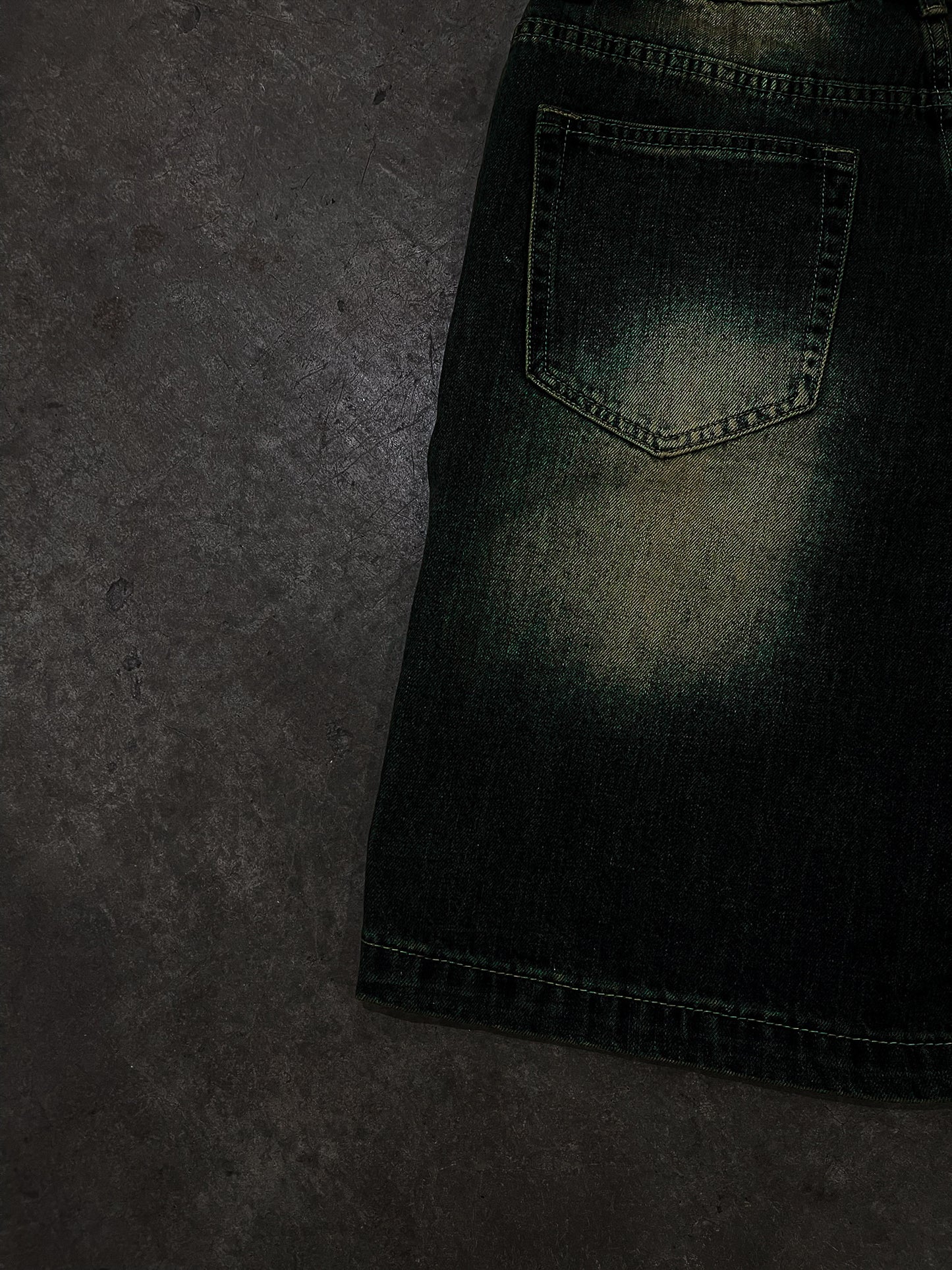 midnight sun hollowed soul jean shorts