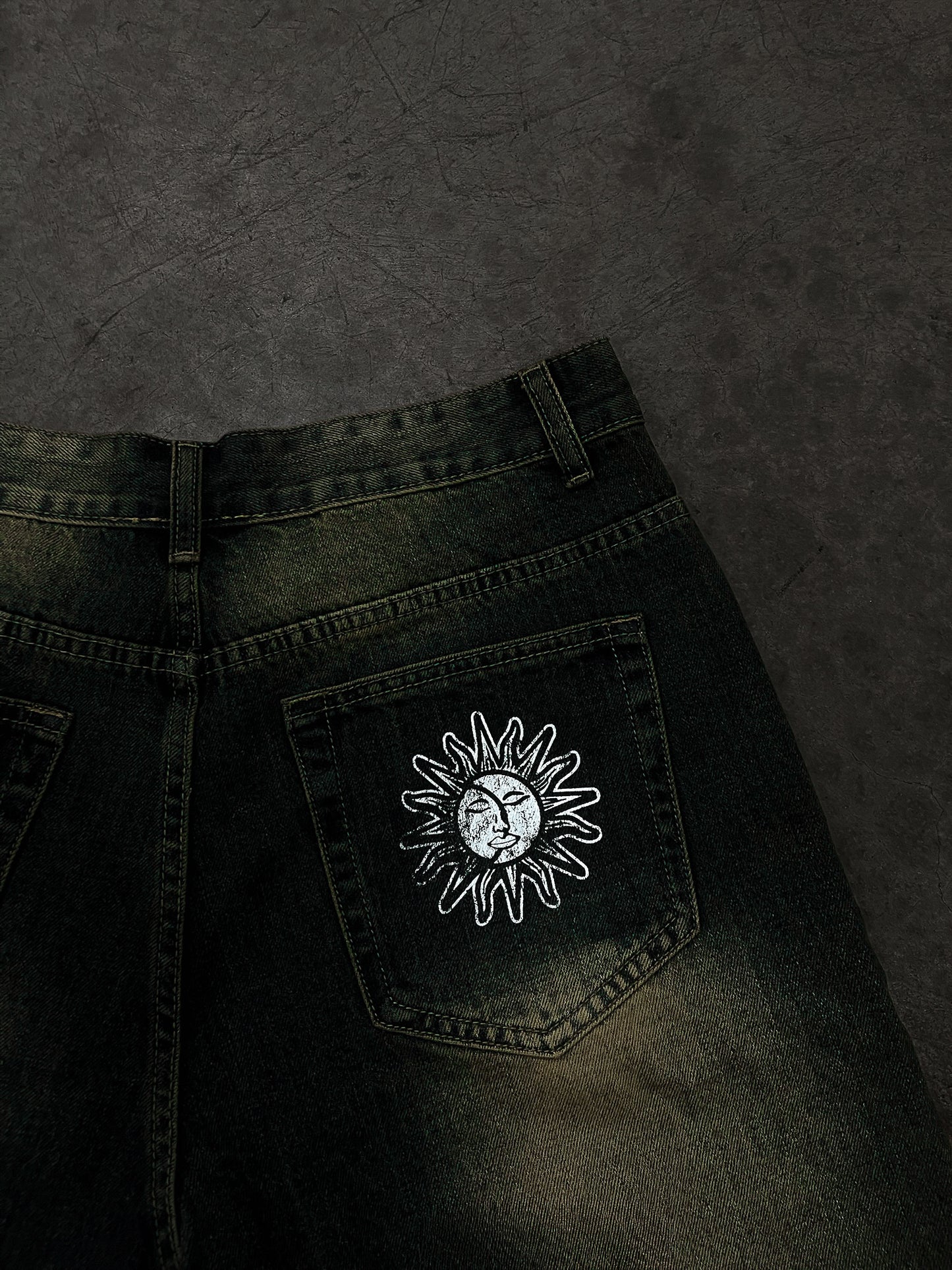 midnight sun hollowed soul jean shorts
