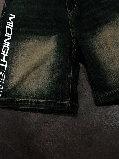 midnight sun hollowed soul jean shorts