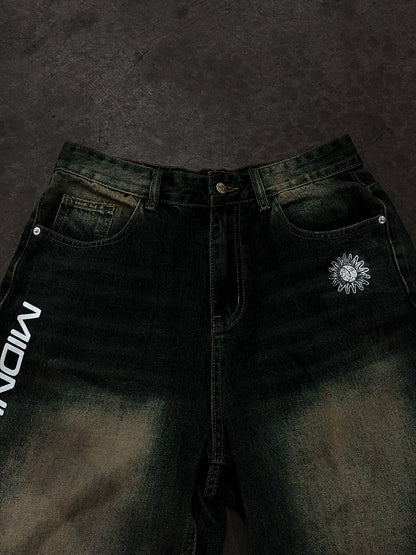 midnight sun hollowed soul jean shorts